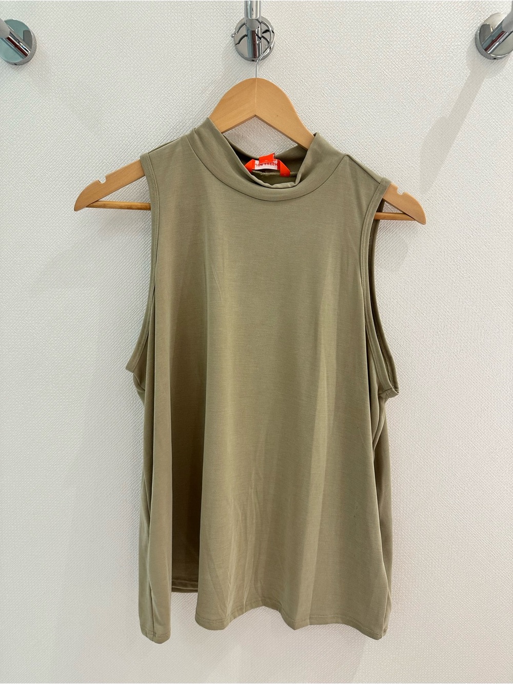 Joe Fresh Olive Sleeveless Mock Neck Tank